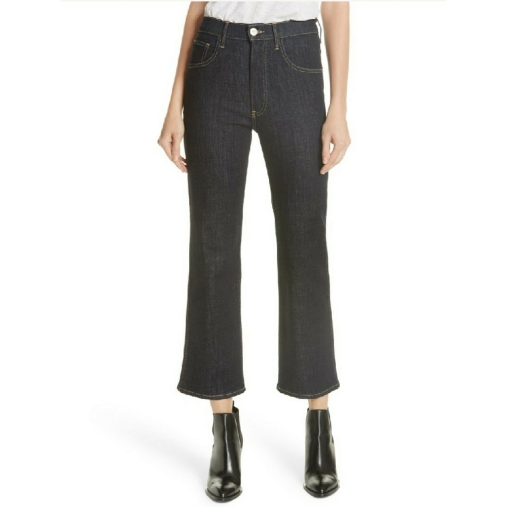 3x1 DENIM // joni wide leg cropped jeans in river - Picture 4 of 16